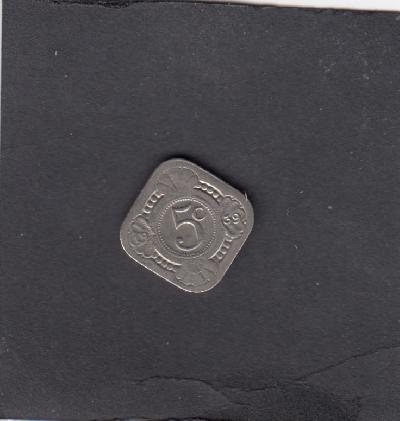 Beschrijving: 5 Cent WILHELMINA  